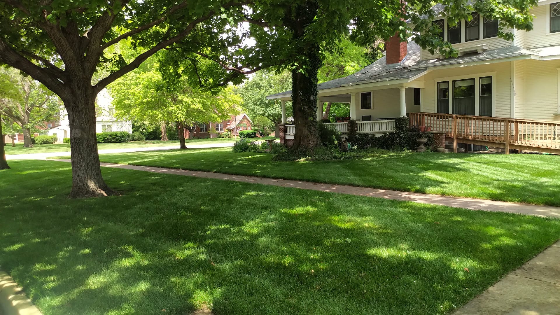 Well-maintained Kansas lawn